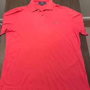 Vineyard Vines Men's Coral Polo Shirt 100% Pima Cotton
